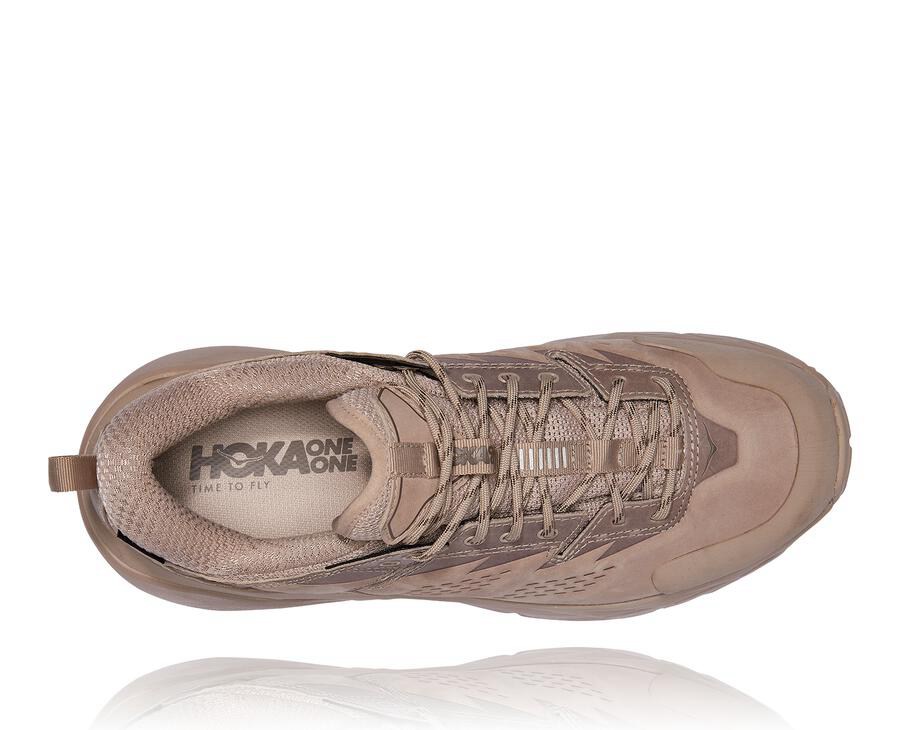 Hoka Australia One One Kaha Low GORE-TEX - Womens Trail Shoes Beige - UYZTI-7459